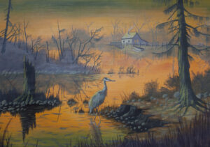 Heron at Dusk