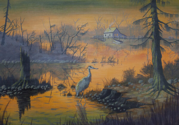 Heron at Dusk